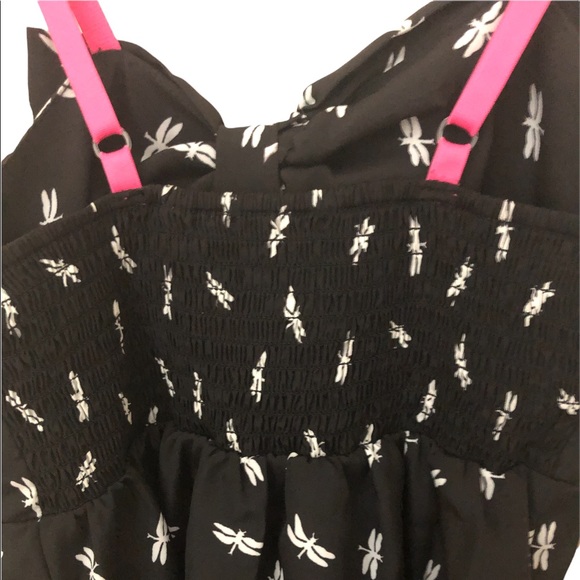 G:21 Bow Front Dragonfly Print Black Dress - Picture 2 of 5